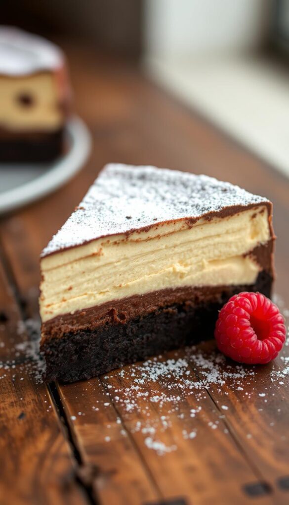 serving brownie cheesecake serving brownie cheesecake