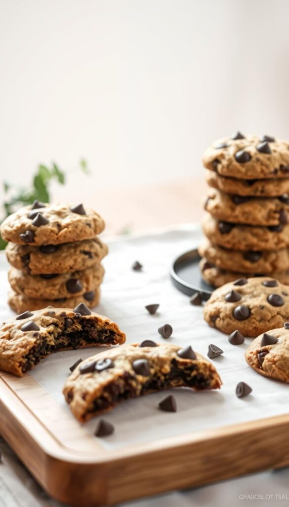 serving chocolate chip cookies serving chocolate chip cookies