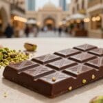 dubai style pistachio dark chocolate bar